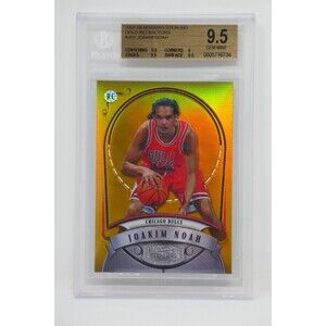 2007-08 Bowman Sterling Gold Refractors Joakim Noah/99 Rookie Beckett 9.5 GEM